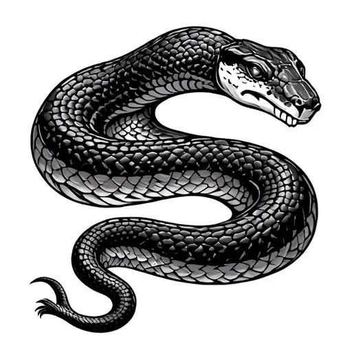 Rattlesnake Shaped As Letter S