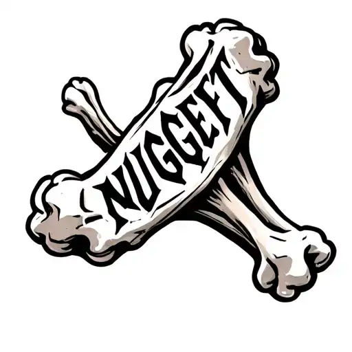 Small Bone With The Word Nugget In It