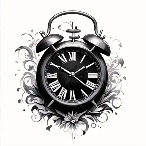 Clock With A Specific Time And A Date