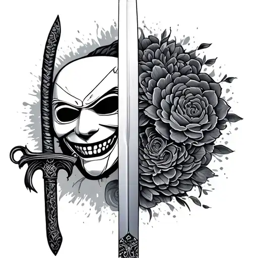 Japanese America Mask Sword