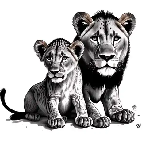 Lioness And Cub