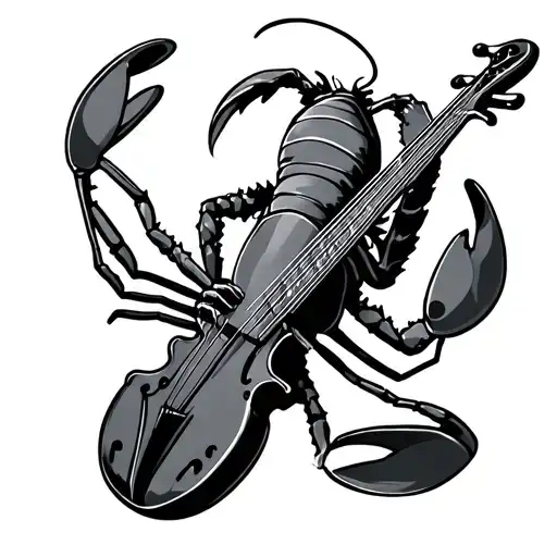 A Lobster Playing Upright Bass
