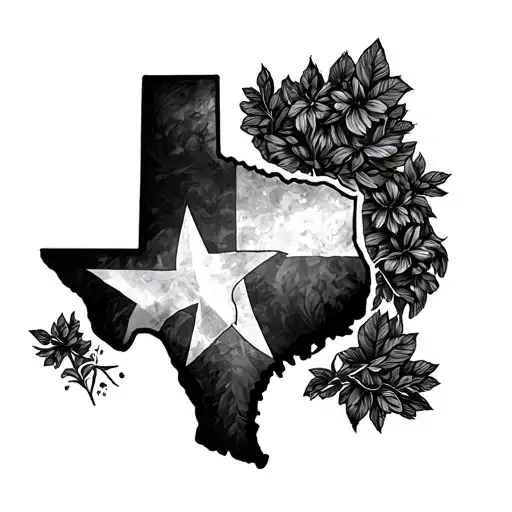 Texas State Outline Filled