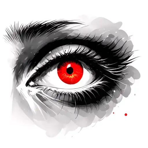 Red Eyes Through Black Grey