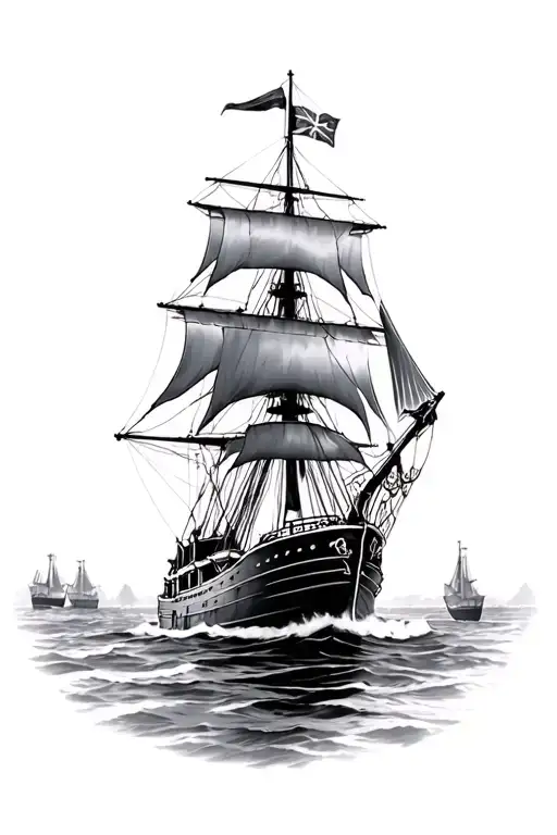British Nautical Ship Tattoo idea