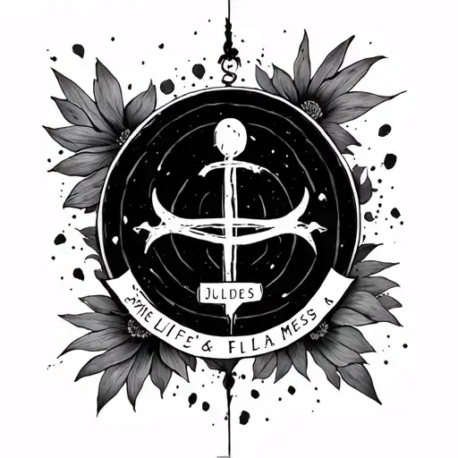 Sometimes Life's A Mess With A Sucide Symbol And The Name Julia Flores