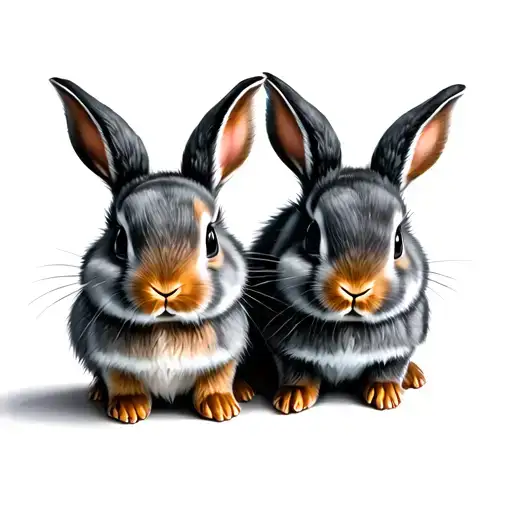 Two Little Bunnies Tattoo idea