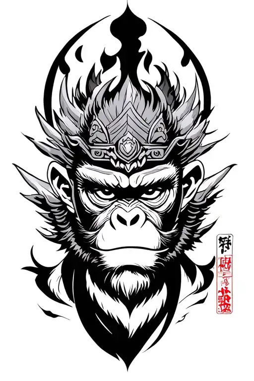 Monkey King Japanese Anime Enlightment