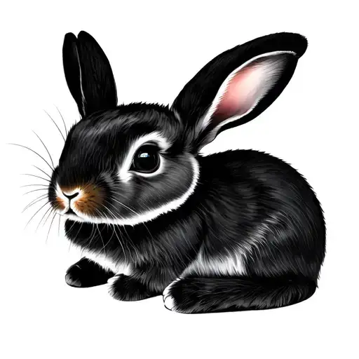 Two Little Bunnies Minimalist Tattoo idea