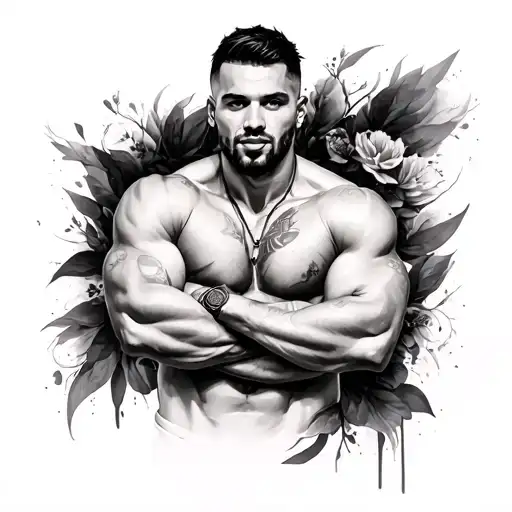 Tatto For Men Posing For A Picture