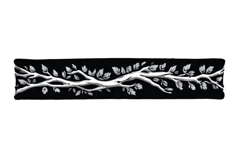 Wrist Band Tattoo Featuring Branches Shaped Like
