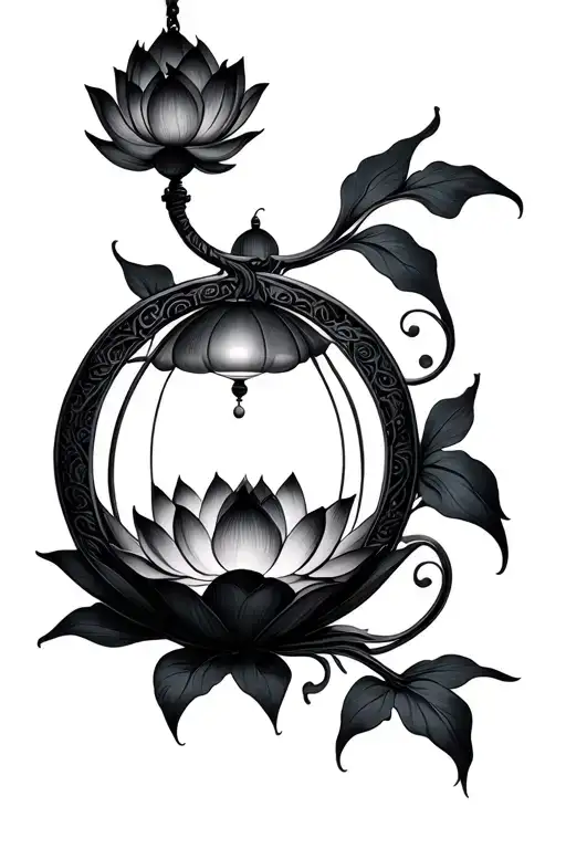 Pendulum With Lotus Flower