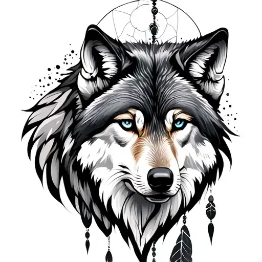 Wolf Dream Catcher