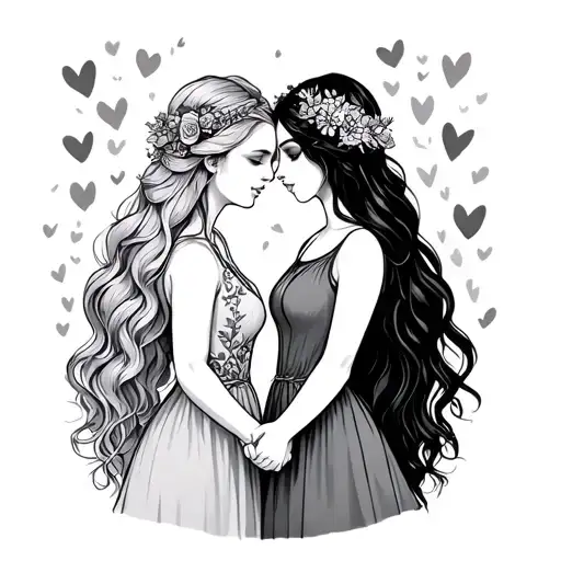 Birth Year Girls Holding Hands