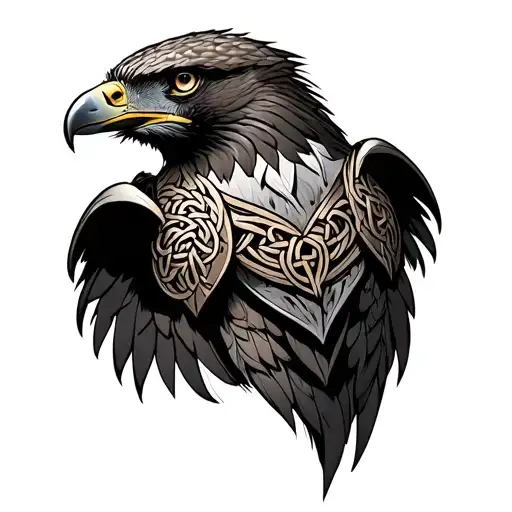 Hawk With Celtic Armour
