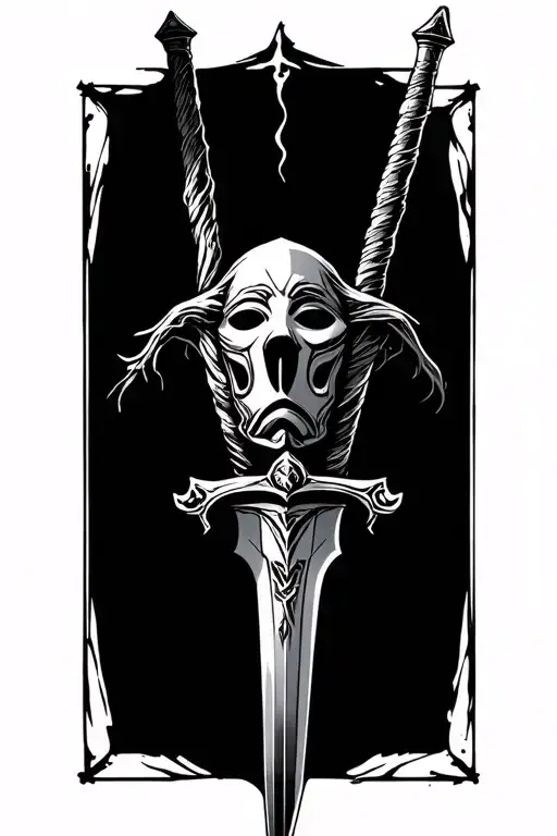 Sleep Token Vessel Mask With Sword Going Through