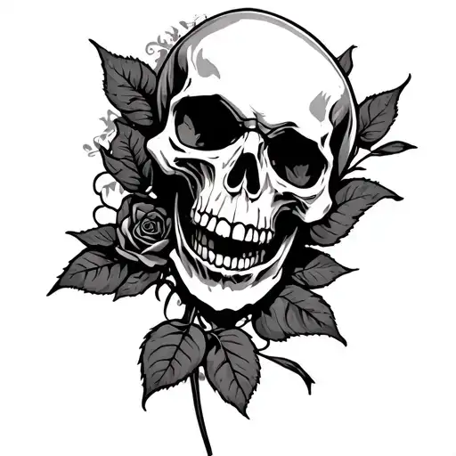 Reaper Skulls Dead Rose