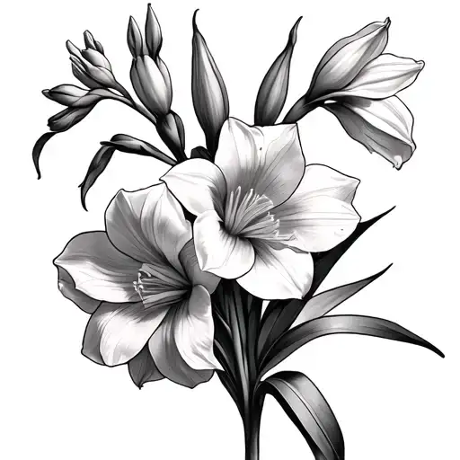 Gladiolus And Narcissus