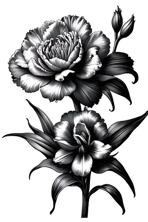 Gladiolus And Narcissus Carnation Flower