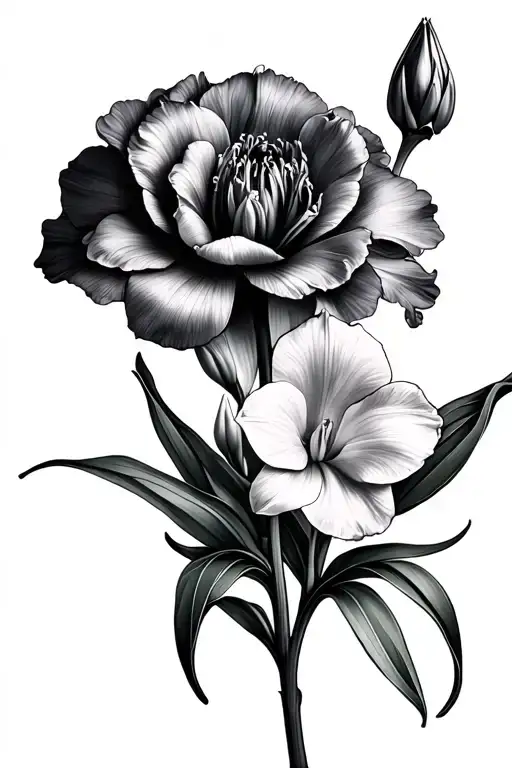 Gladiolus And Narcissus Carnation Flower