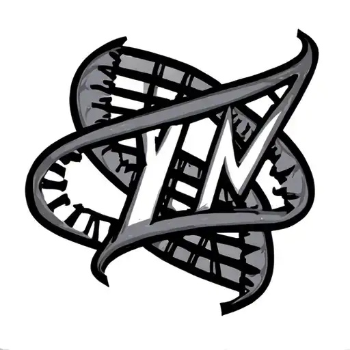 Ynwa Letters In Dna Double Helix Forming