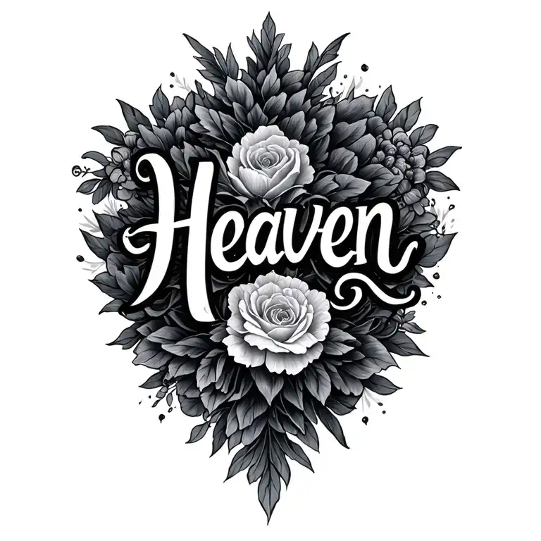 Heaven Name In Elegant Script