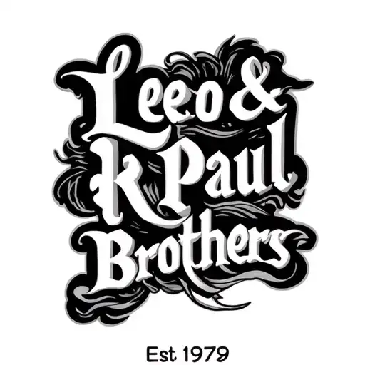 Leo & Paul Brothers Est 1979 Calligraphy Tattoo idea