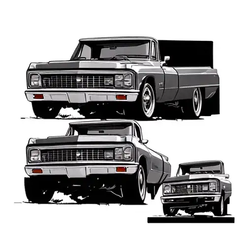 1970 C10 Step Side Pickup That Says Pap Never Was The Cadillac Kind Around It