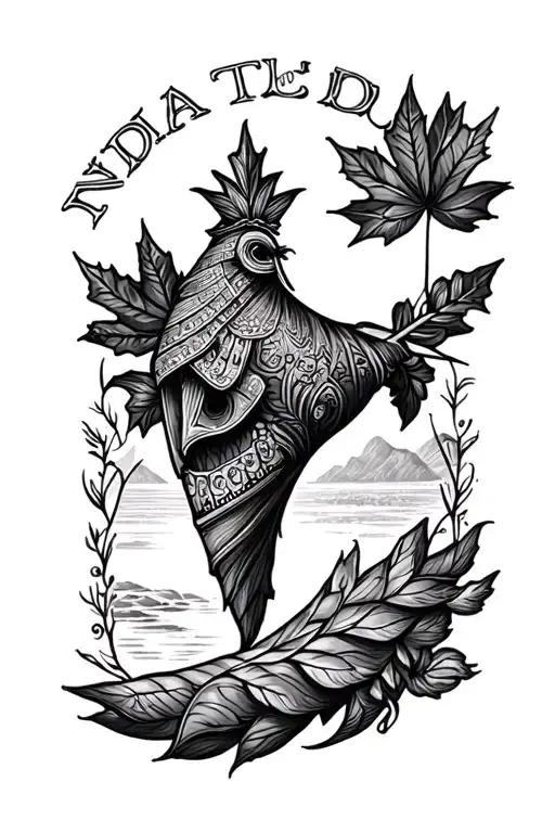 India To Canada Tattoo Idea