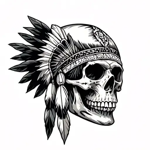 Traditional Native American Skull