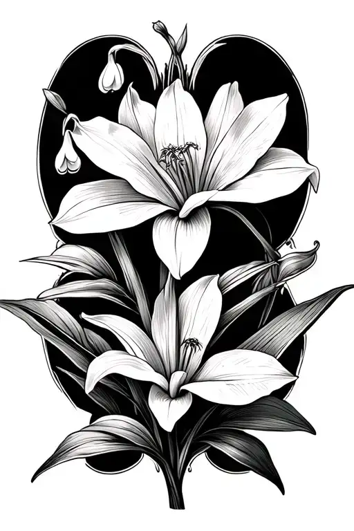 Lilly Of The Valley Birds Of Paradise Narcissus Tooled Background