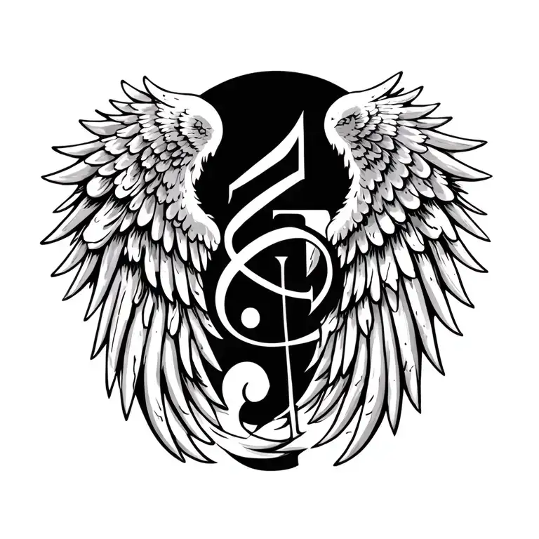 Angel Wings And Letter M