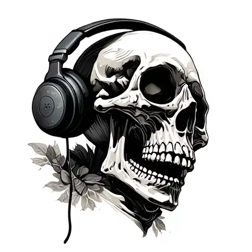 Skeleton Listening To Music