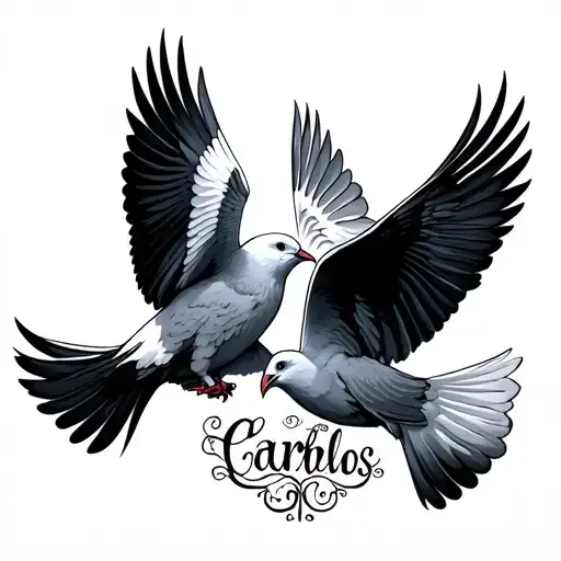 The Names Carlos And Amber With Doves