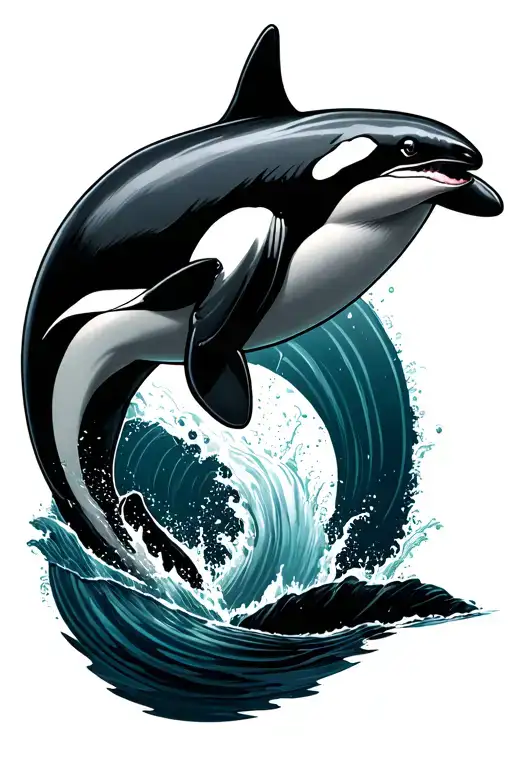 Orca Leaping
