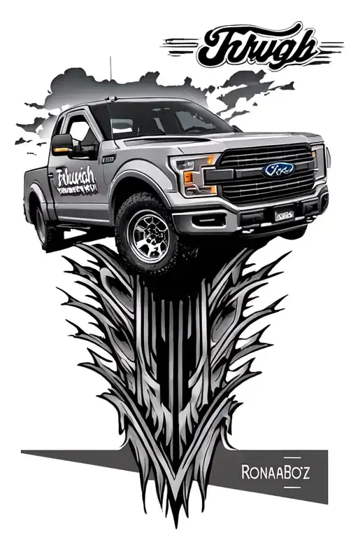 Ford Built Though Symbol But Instead Of Ford It Says Ronaboyz