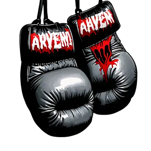 Boxing Gloves Hanging Dead Blood