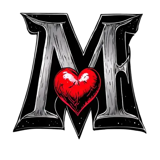 The Letters M And E -Boring The Heart Of The Letter E Is Returned To The M