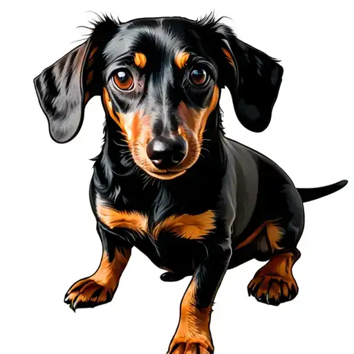 Dachshund Wearing 80S