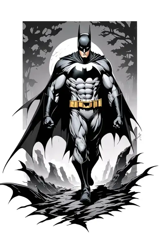 Batman Walking Through The Valley Of Darkness