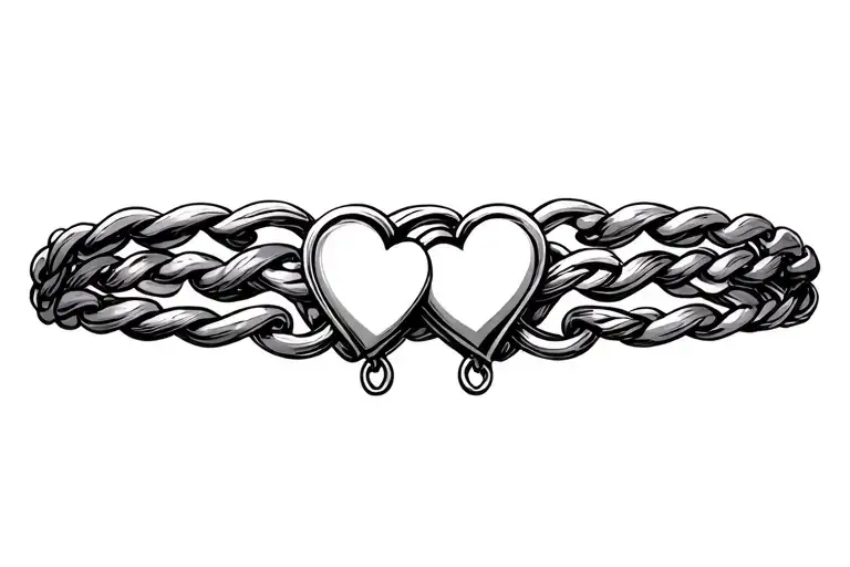 Intertwining Heart Charm Bracelet