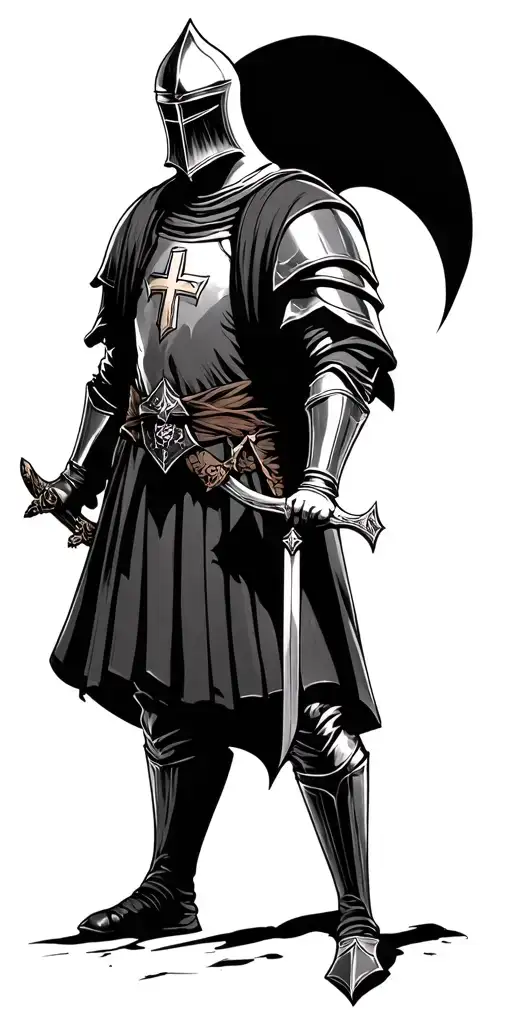 Knights Templar Knight With A Sword