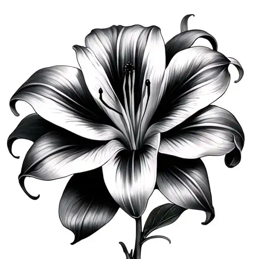 Spider Lily Flowers Tattoo idea