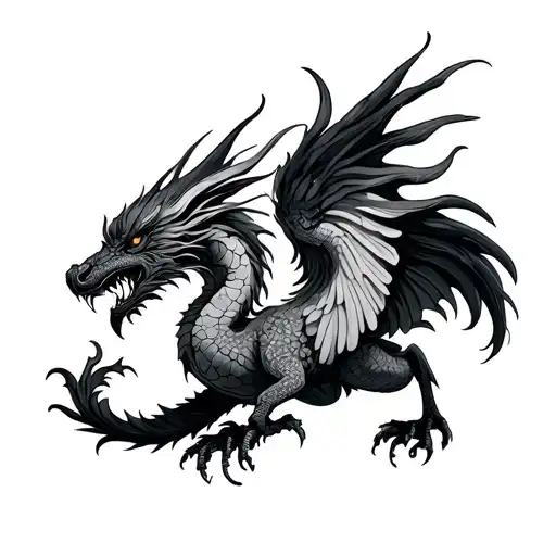 Dragon Phoenix Tattoo idea