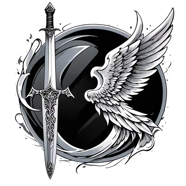 Basic Sword With Wings On The Side