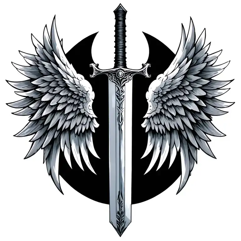 Basic Sword With Wings On The Side