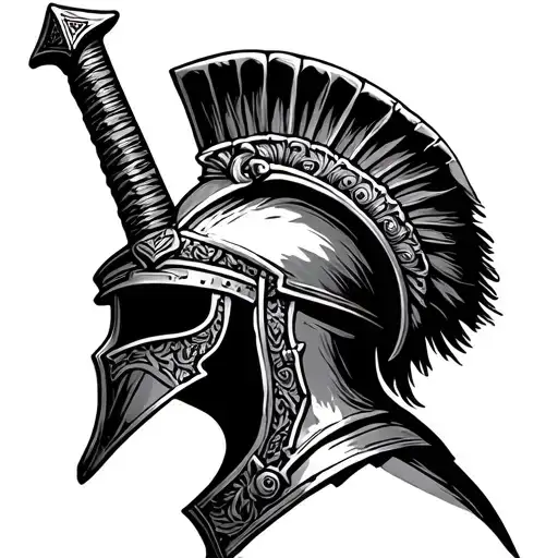 Roman Coliseum Centurion Helmet And Sword