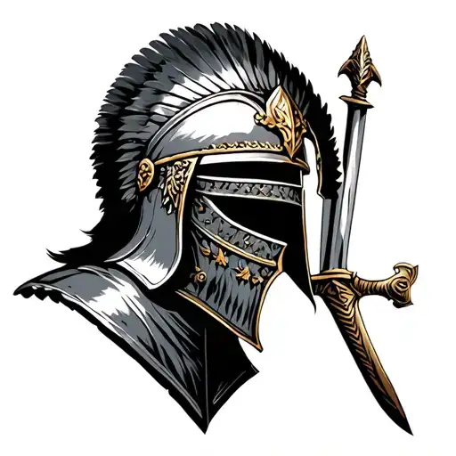 Roman Coliseum Centurion Helmet And Sword