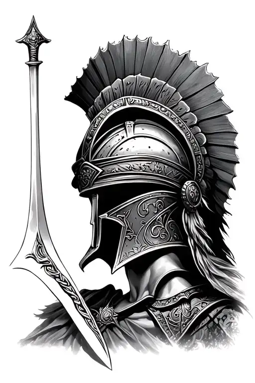 Roman Coliseum Centurion Helmet And Sword