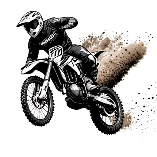 Motocross Rider Jumping